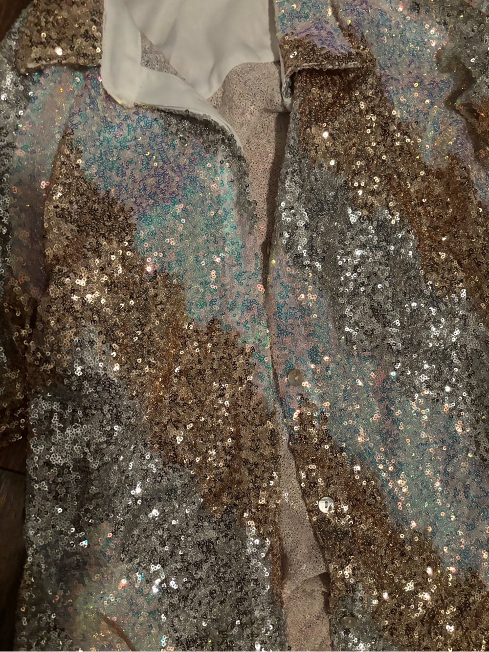 12th Tribe Sequin Multi-Color Shimmer Top & Skirt Set - Picture 4 of 5